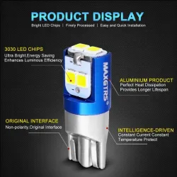 W5W - 3030 - SMD - T10 - LED - bil Canbus lampa - 2 bitar