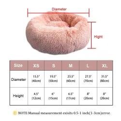 Lit moelleux confortable pour chiens / chats - coussin rond