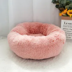 Lit moelleux confortable pour chiens / chats - coussin rond