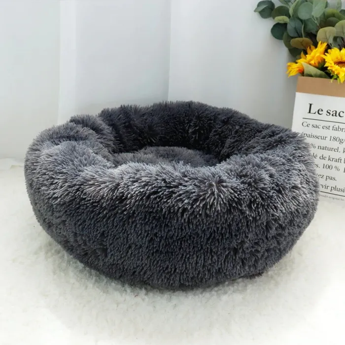 Lit moelleux confortable pour chiens / chats - coussin rond