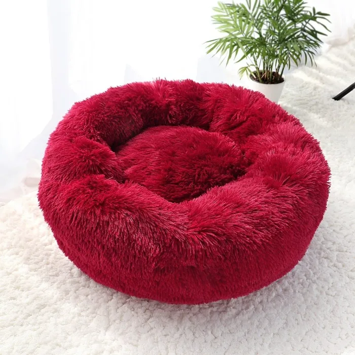 Lit moelleux confortable pour chiens / chats - coussin rond