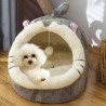 Dog / cat bed - house - plush sleeping mat with hanging toy