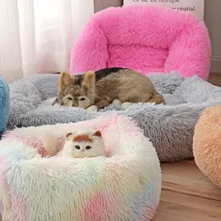 Camas & colchonetasCama cuadrada para mascotas - colchoneta de felpa para dormir - perros - gatos