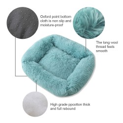Square pet bed - plush sleeping mat - dogs - cats
