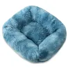 Quadratisches Haustierbett - Plüschschlafmatte - Hunde - Katzen