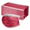 Disposable anti-bacterial medical face masks - 100pcs red