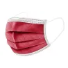 Disposable anti-bacterial medical face masks - 100pcs red
