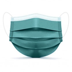 Masque de protection bouche / visage - antibactérien - jetable - vert - 10-100 pièces