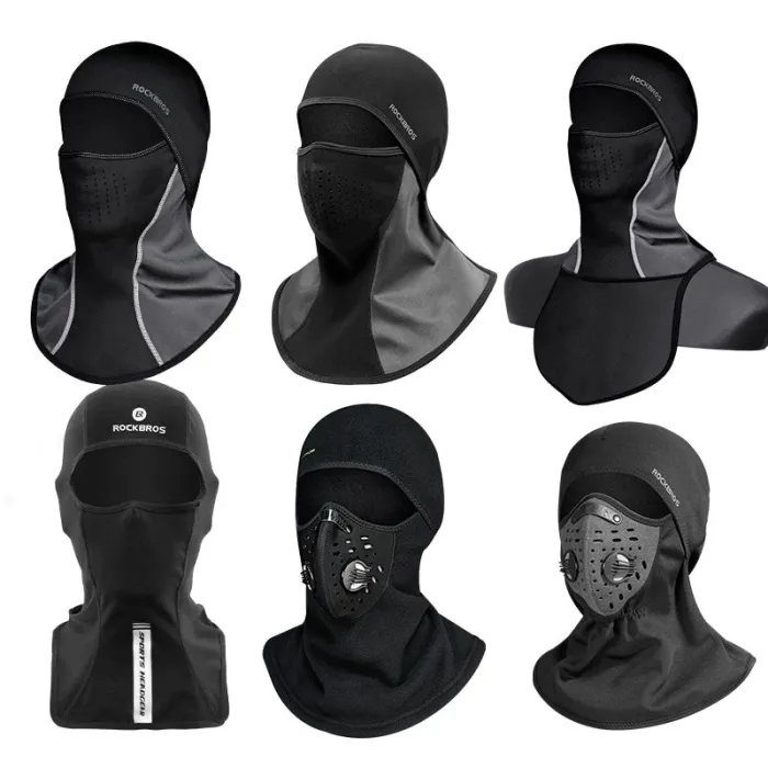 Winter Thermal Fleece Skimaske - Vollgesichtsabdeckung - Kapuze mit Schal - Sport Sturmhaube - winddicht - wasserdicht