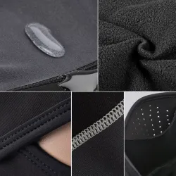 Vinter termisk fleece skidmask - huva med halsduk - sport balaclava - vindtät - vattentät