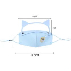 Mouth / masque de protection visage - bouclier oculaire amovible avec oreilles chat - réutilisable - pour les enfants