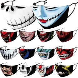 Mouth / ansikte skyddande ansiktsmask - PM2.5 filter - återanvändbar - Clown Joker Devil