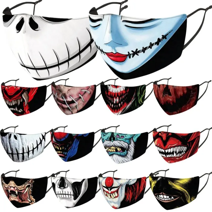 Mund / Gesichtsschutz Gesichtsmaske - PM2.5 Filter - wiederverwendbar - Clown Joker Devil