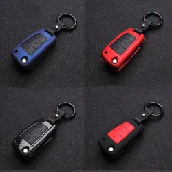 Siliconen / koolstofvezel - autosleutel beschermhoes met sleutelhanger - Audi - A3 - A4 - A5 - C5 - C6 - 8L - 8PSleutels