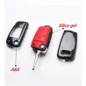 Silikon / włókno węglowe - etui na kluczyk z brelokiem - Audi - A3 - A4 - A5 - C5 - C6 - 8L - 8PKluczyki