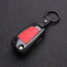 Silikon / włókno węglowe - etui na kluczyk z brelokiem - Audi - A3 - A4 - A5 - C5 - C6 - 8L - 8PKluczyki