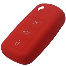 LlavesFunda de silicona para llave de coche - Volkswagen Golf Bora Jetta POLO Passat - Skoda Superb Octavia Fabia - Seat Ibiz...