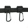 CochecitosGancho para cochecito de bebé - clip de aluminio con correa