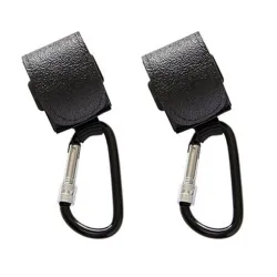 CochecitosGancho para cochecito de bebé - clip de aluminio con correa