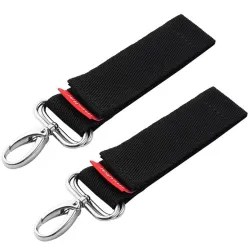 Baby stroller hooks - hanging straps - bag holder with metal buckle - 2 piecesPrams
