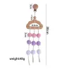 Baby Beißring - Häkelperlen - Kinderwagen / Bett Holzclip - hängendes Spielzeug