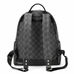 POLO - vintage læder rygsæk - plaid design
