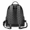 POLO - vintage leather backpack - plaid design