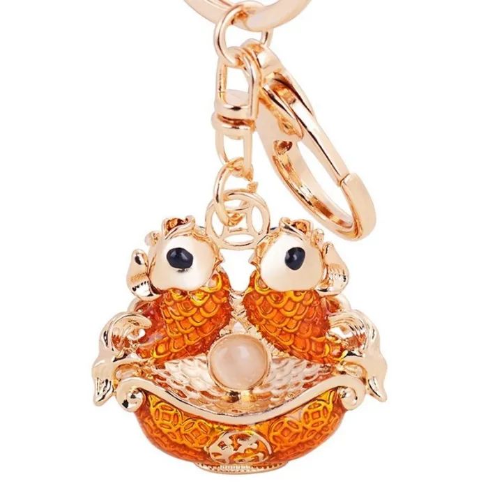 Pisces zodiac sign - crystal keychain