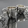 Coupes cœur gravées - porte-clés pour couple - 2 pièces