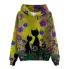 Hoodies & JerséisSudadera con capucha con estampado de gato - jersey de manga larga
