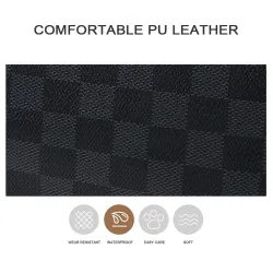 POLO - vintage læder rygsæk - plaid design