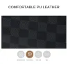 POLO - vintage leather backpack - plaid design
