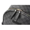 POLO - vintage leather backpack - plaid design