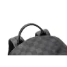 POLO - vintage leather backpack - plaid design