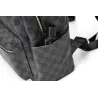 POLO - vintage leather backpack - plaid design