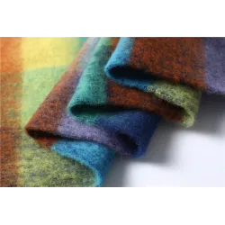 PañuelosChal de cachemira de colores con borlas - grande - cuadros / rayas