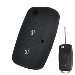 Siliconen autosleutelbehuizing - 2 knoppen - VW - Skoda - Octavia - Fabia - SuperbSleutels