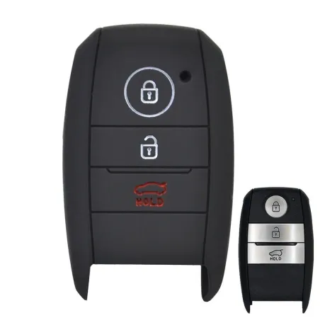 Silikone nøglecover - 3 knapper - Kia - Rio - Ceed - Soul - Sportage - Sorento - Carens - Picanto