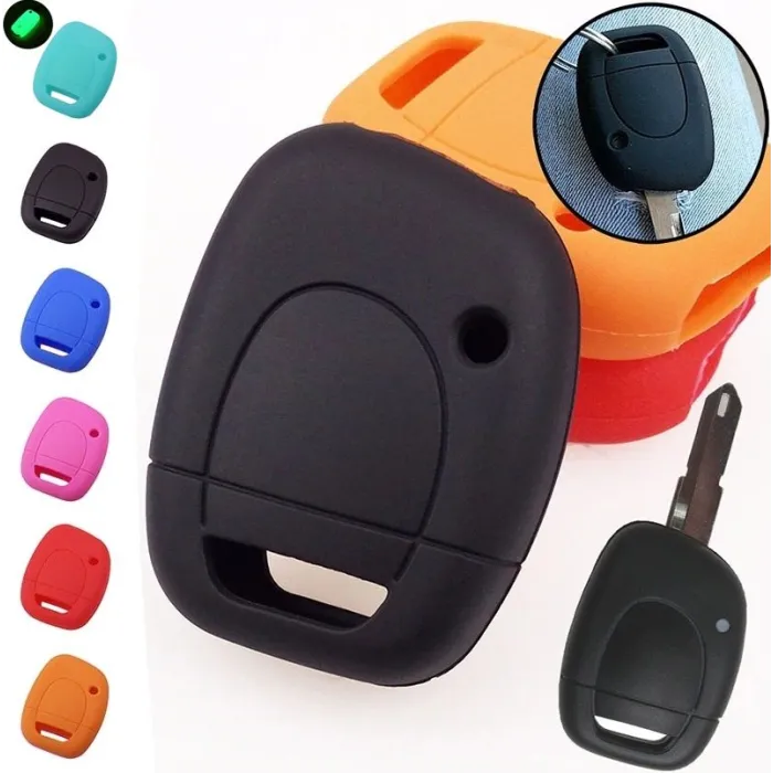 Bilnyckelfodral i silikon - Renault - Clio - Kangoo - Master - Twingo - 1 knapp