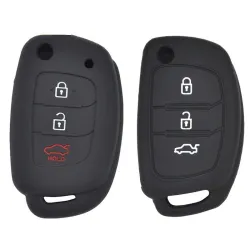 LlavesFunda de silicona para llaves de coche - Hyundai - Elantra - Tucson - i40 - i20 - i10 - Creta - Santa Fe - 3 botones