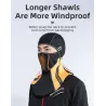 Masque de ski hiver polaire thermique - capuche avec écharpe - cagoule sport - coupe-vent - imperméable