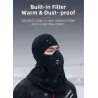 Masque de ski hiver polaire thermique - capuche avec écharpe - cagoule sport - coupe-vent - imperméable