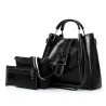 Elegante leren handtas - crossbody - kleine clutch - set van 3 stuksSets