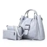 Elegancka skórzana torebka - crossbody - mała kopertówka - komplet 3 sztukiZestawy