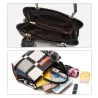 Sac en cuir vintage - bandoulière - porte-clés fourrure - grande capacité