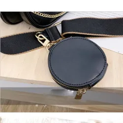 Lederhandtasche - Umhängetasche - kleine Clutch - abnehmbares Design - 3-teiliges Set