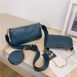 Borsa a mano in pelle - tracolla - pochette piccola - design staccabile - set 3 pezzi