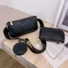 Borsa a mano in pelle - tracolla - pochette piccola - design staccabile - set 3 pezzi