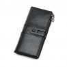 Long wallet with zipper - genuine leather