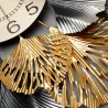 Ginkgo leaf quartz wall clock - 59*59cm